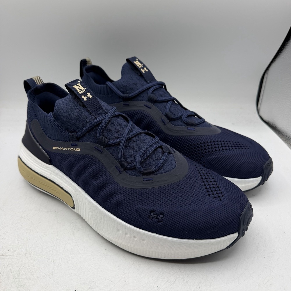 Under Armour HOVR Phantom 4 Running Shoes Mens 12 Navy Midshipmen Naval Academy